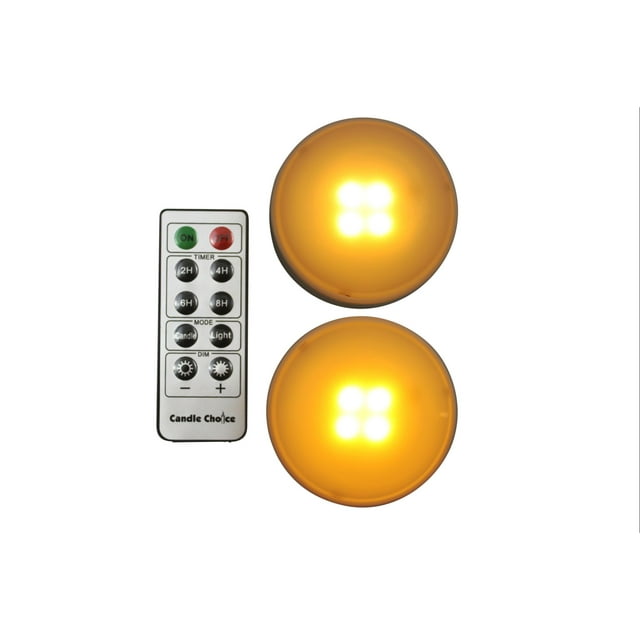 EcoGecko Set of 2 Remote Controlled w Timer Multi Purpose LED lights