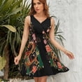 thumbnail image 7 of Chinese Traditional Dragons Dress Fashion Beach Long Dresses Female Party Printed Sundress, 7 of 7