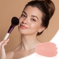 thumbnail image 2 of Unique Bargains 1 Pc Heart Shape Makeup Brush Cleaner Orange Pink, 2 of 6