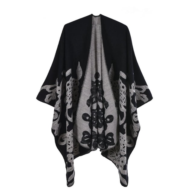 Nueva Moda Invierno Cálido Ponchos A Cuadros Capas Para Mujeres Chales Gruesos Envolturas Simulación Cachemira Acolchado Siesta Manta Yuarrent AP007116-06