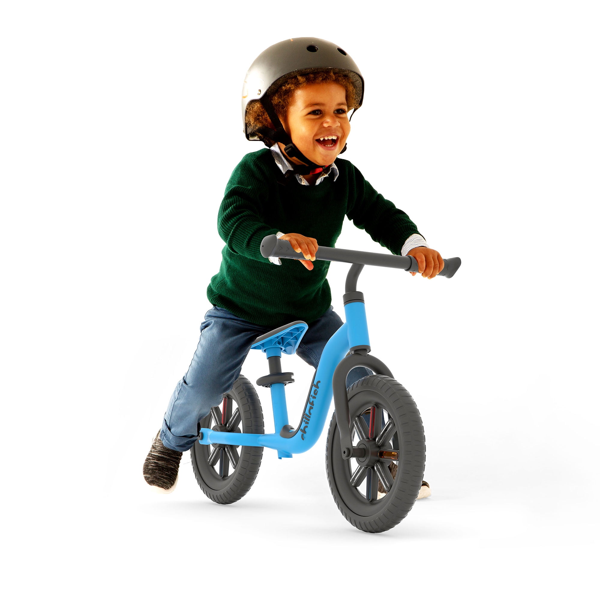 Chillafish Blue Buzzi 10' Balance Bike for Kids 1.5 Years and Older, Lightweight Toddler Bike with Adjustable Seat