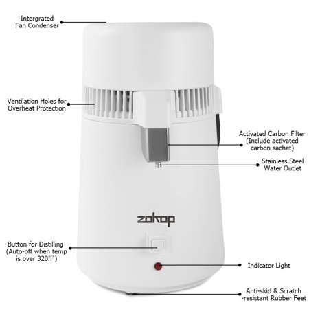 Ktaxon 4l 750w Water Distiller Countertop Water Distiller Machine