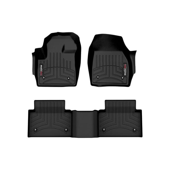 WeatherTech Custom Fit FloorLiners compatible with 2021-2024 Jaguar E-Pace - 1st & 2nd Row, Black