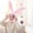 Pink, variant on Girl Funny Animal Cute Rabbit Ear Hat Cap Head Cover Plush Gift Dress Party Gray