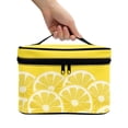thumbnail image 3 of HELLHERO Lemons Portable Cosmetic Organizer Bags with Brush Slots Polyester Wide-open Durable, 3 of 5