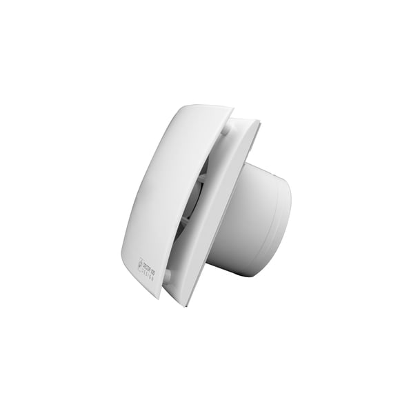Extractor de aire para baño S&P DECOR DESIGN 200 165 m3/h perfil extra plano silencioso compuerta antirretorno luz indicadora integrada
