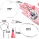 thumbnail image 5 of Kit de llavero con borlas, 200 Uds., llavero acrílico en blanco, juego de llaveros redondos en blanco, artesanía Superior Jadeshay  A, 5 of 8
