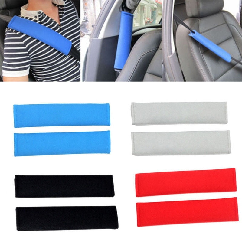 Race Sport Black Car Seat Belt Cover Shoulder Pad Harness Travel Comfort Comfy 