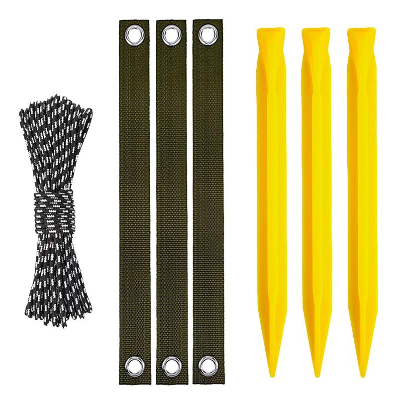 Heavy Duty Tree Stakes Kit Tree Support Strap with Stakes Young Trees