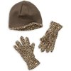 Girls' Animal-Print Beanie & Gloves Set