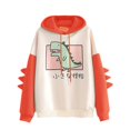 thumbnail image 3 of Sudadera con capucha de dinosaurio de gran tamaño con dibujos animados para mujer, sudadera de moda informal con estampado de estilo coreano, sudadera gruesa, sudadera con capucha de dinosaurio para i, 3 of 5