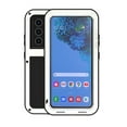 thumbnail image 6 of Samsung Galaxy S21 Ultra Metal Bumper Silicone Case with Stand Hybrid Military [Tough Armour] Shockproof Heavy Duty Rugged case Built-in Screen Protector Cover for Samsung Galaxy S21 Ultra,White, 6 of 16
