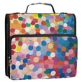 thumbnail image 5 of FORMRS Zipper Binder with Shoulder Strap 2-inch Ring 500 Sheet Capacity File Bag, Light Colorful Circles, 5 of 5