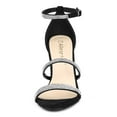 thumbnail image 3 of BLISSFUL STEP Women's Rhinestone Ankle Strap Heel Sandals, 3 of 7