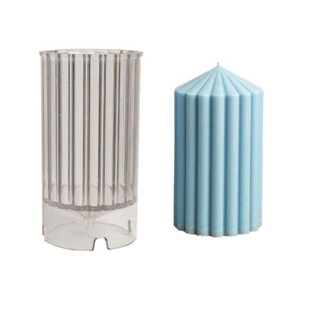 ziyahi Coarse Rack Tip Scented Candle Mold Geometric Shape Plastic Candle Making Molds for Making Paraffin Wax and Carnauba Wax