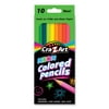 1PACK Cra-Z-Art Neon Colored Pencils, 10 Assorted Lead/Barrell Colors, 10/Set