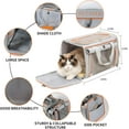 thumbnail image 6 of Large Soft Sided Cat Carrier, 14lbs Airline Approved Pet Travel Bag, Breathable Mesh Foldable Pet Carrier for Cats Dogs, 6 of 6