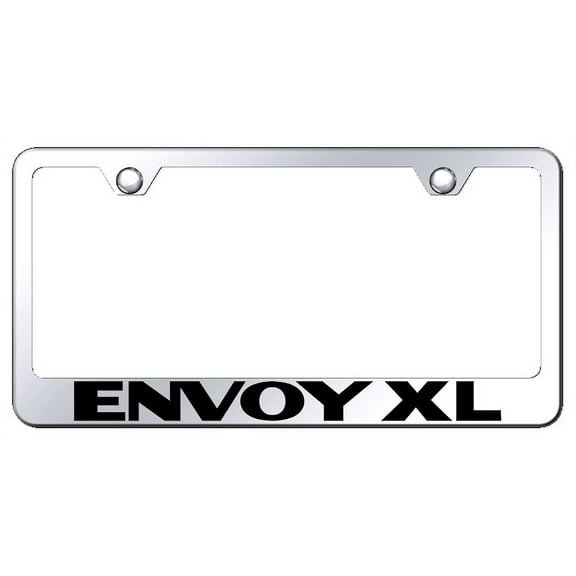 GMC Envoy XL Laser Etched Logo Stainless Steel License Plate Frame (Chrome)