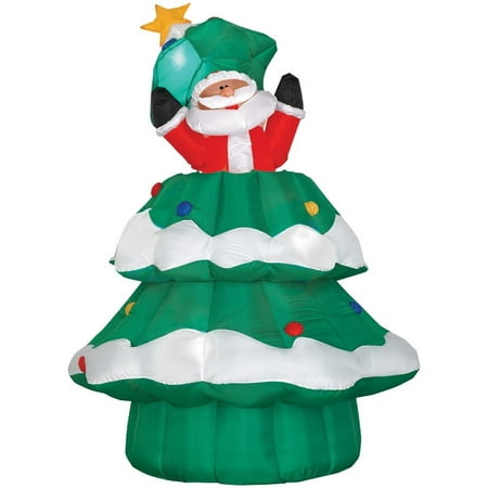 Gemmy Airblown Tree w/Santa 72 in. Inflatable
