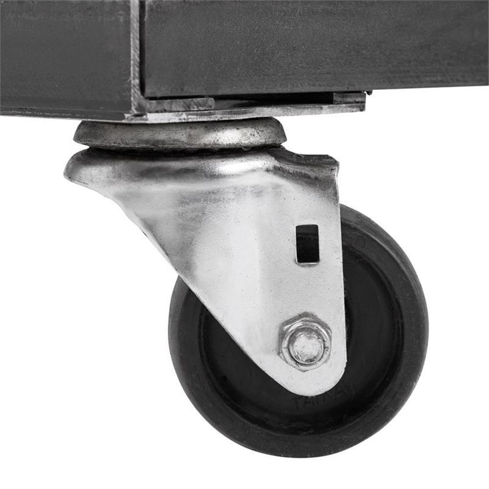Pemberly Row Modern Metal Dolly for Series 8600 Chairs in Black Powder-Coated