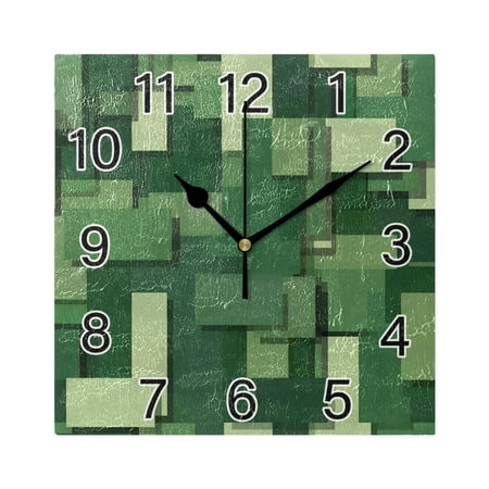 Ryvnso Artistic Stripe Square Wall Clock Square Silent Non-Ticking Battery Operated 7.78