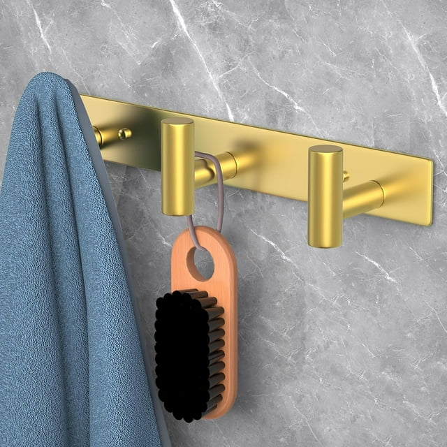 Coat Rack Wall Mount with L Shaped Coat Hooks Wall Hooks Heavy Duty Stainless Steel Towel Hooks Wall Coat Hanger Robe Hooks for Bathroom Kitchen Entryway ( Hooks PC)