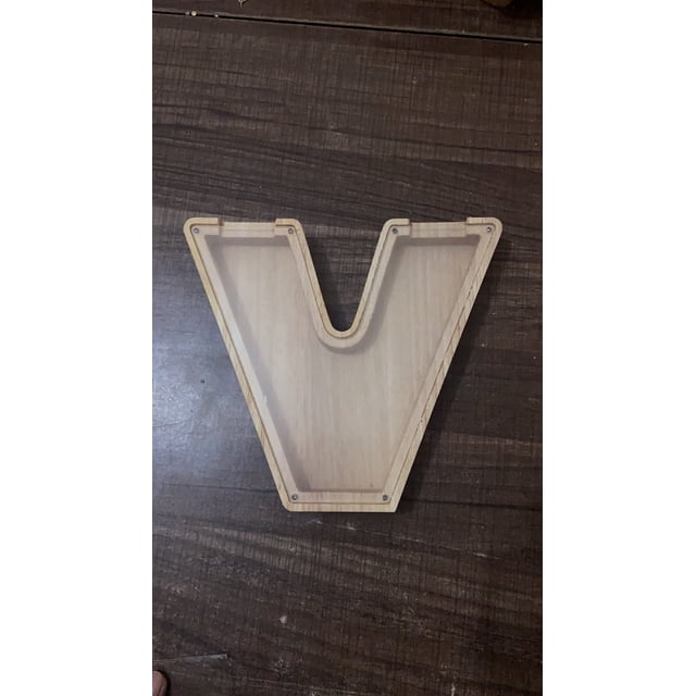 Alcancía de madera con 26 letras del alfabeto inglés Alcancía de vidrio transparente Alcancía de madera con letras del alfabeto inglés