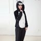 thumbnail image 1 of Kigurumi-Pijama de cerdo negro y rosa para mujer, traje de Cosplay de animales, Pijamas familiares para Halloween, 1 of 4