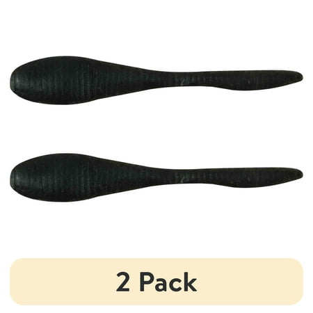 (2 pack) Berkley Gulp! Alive! Leech Fishing Bait Black 1in | 3cm