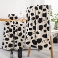 thumbnail image 2 of Naierhg Bath Towel Ultra Soft Cartoon Cow Print Design Strong Water Absorbent Lightweight Quick-drying Towel B, 2 of 7