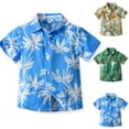 thumbnail image 6 of Futezty Boys Unisex Easter Gifts for Boy Baby Outfit Kids T Shirt Boys Short Sleeve Summer Casual Cartoon Prints Gentleman Tops Hawaii Beach Holiday Floral Shirts T Shirt, 6 of 6
