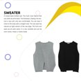 thumbnail image 3 of Qarigey Primavera otoño mujer chaleco portátil lavable Color sólido elegante térmico transpirable suelto señoras sin mangas suéter ropa Prendas para la parte del cuerpo Negro XXL, 3 of 6