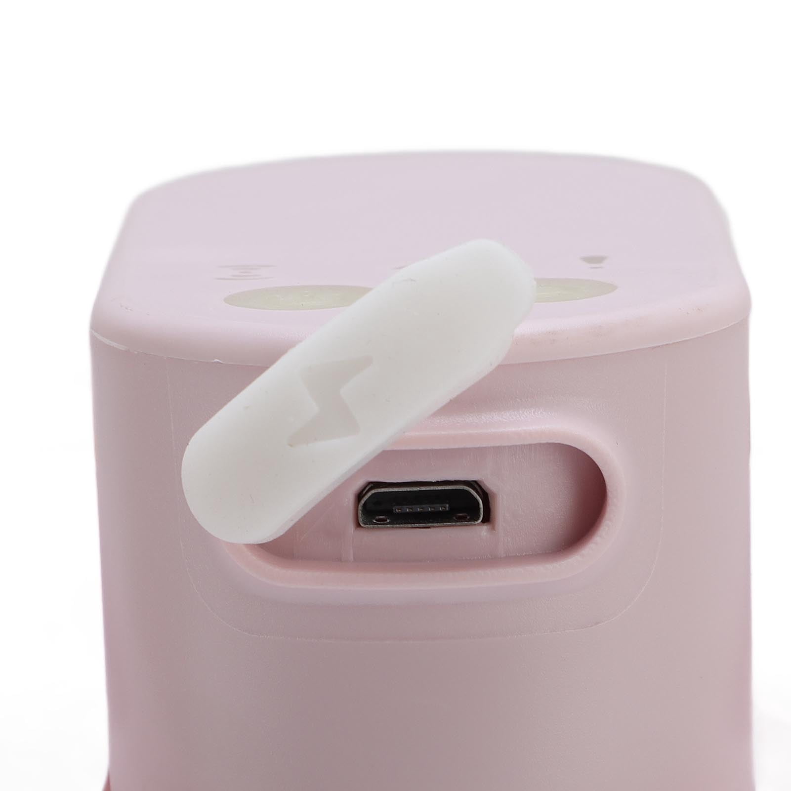 Rupoun 2.2L Automatic Cat Water Fountain Cordless Pet Drinking Dispenser Built-in 2200mAh Rechargeable Battery Quiet Circulating Filtration System for Dogs and Cats Pink (9.45 inches / 24 cm)