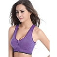 thumbnail image 4 of SAYFUT Women's Shirred Front Zipper Closure Sports Bra High Impact Support Mesh Racerback Workout Bras with Removable Pads, 4 of 7