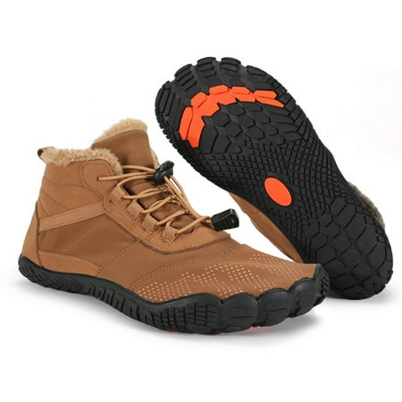 Pohot Warm Outdoor Work Shoes Anti-Slip Male Snow Boots Ankle Shoes Women Men Winter Booties Snow Casual Shoes for Trekking Climbing Working