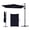 Darkblue, variant on 6.5 x 10 FT Beige Offset Cantilever Patio Umbrella, Hanging Umbrella with Infinite Tilt, UV Fade Resistant Canopy & Cross Base for Yard Garden Deck