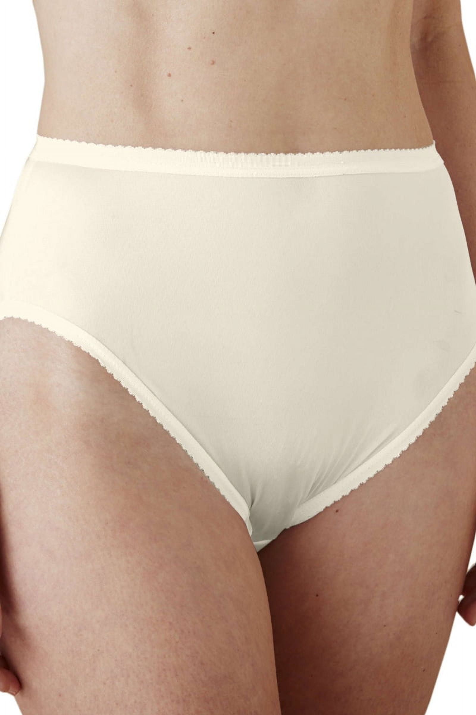 Velrose Lingerie Shadowline Panties-Hi Cut Nylon Brief, 3-Pack 17842/17842X-3PK