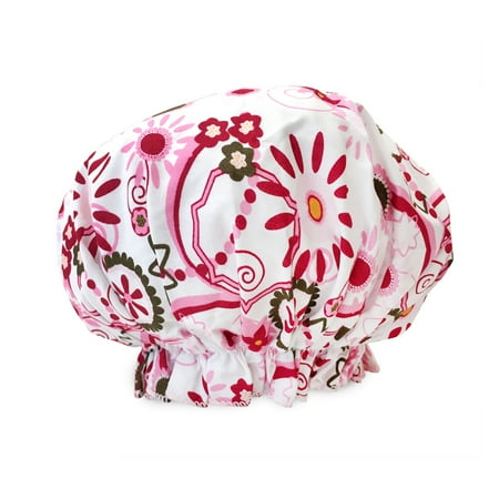 Spa Sister Bouffant Shower Cap, Belleza Print