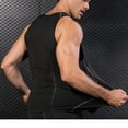 thumbnail image 4 of ZRGHAOYLQ Men's Tight Tank Tops Moisture Wicking Quick Dry Shirt Solid Color Scoop Neck Athletic Vest Sleeveless Workout Shirts Lightweight Stretchy Gym Vest Top, 4 of 9