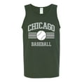thumbnail image 2 of Wild Bobby City of Chicago CHI American Baseball Fantasy Fan Sports Men's Tank Top, Forest Green, XX-Large, 2 of 6