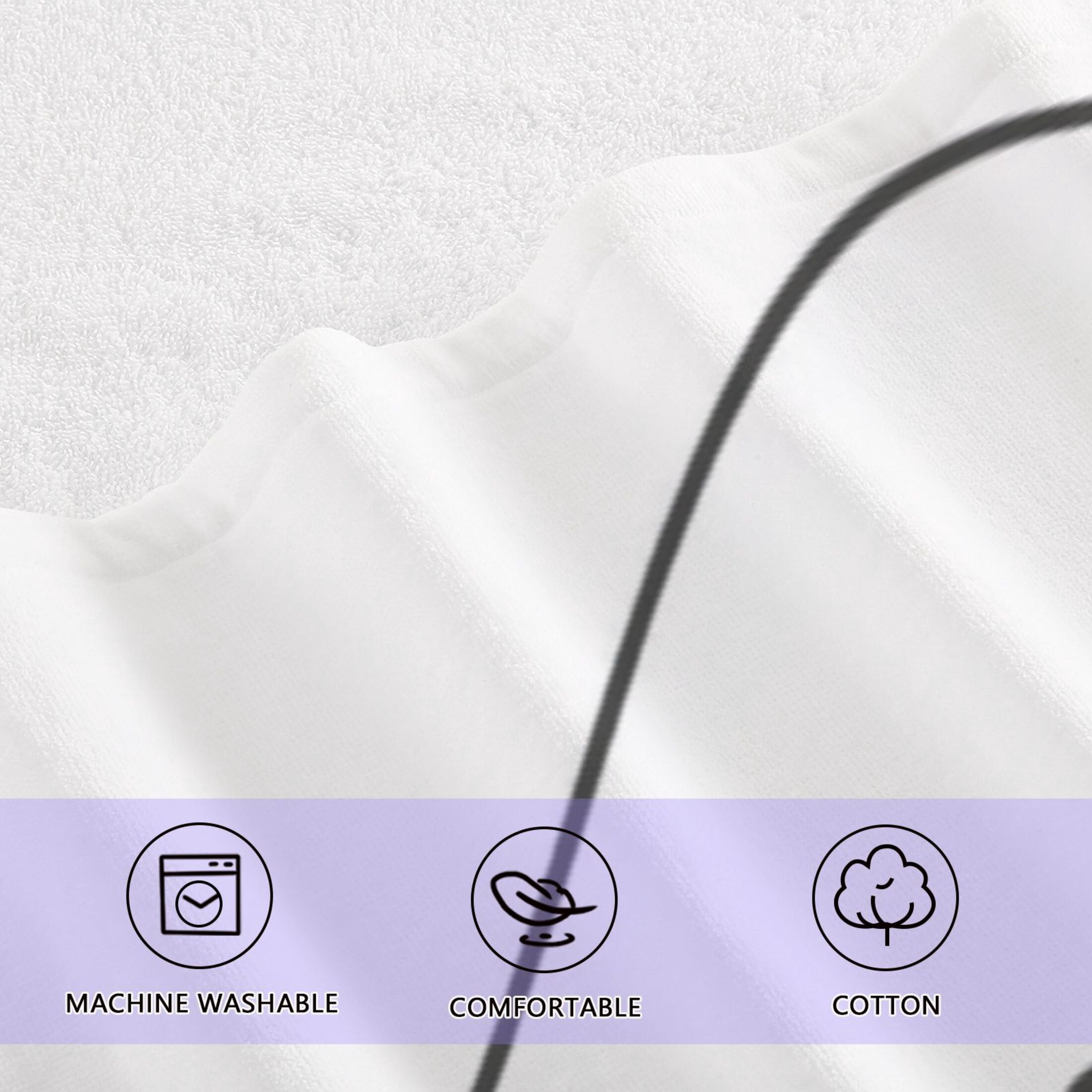 Simple Line Drawing Face 2 Piece Cotton Bath and Face Towel Set Soft and Absorbent, for Beach Pool Bathroom