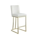 thumbnail image 4 of Bar Stools Set of 2,Counter Height Bar Stools with Backrest and Metal Base, Modern Velvet Fabric Kitchen Stools for Counter Pub Home Kitchen,White, 4 of 7