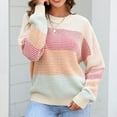 thumbnail image 4 of Lovskoo Sweaters for Women Trendy Comfortable Casual Pullover Long Sleeve Blouse Sweater Beige, 4 of 8
