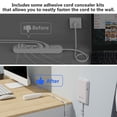 thumbnail image 6 of Flat Extension Cord 3ft, HITRENDS Flat Plug Space Saving Power Bar - Ultra-Thin Extension Cord with Slim Wall Plug & Concealed Outlet Cover, 15A/1625W White, 6 of 7