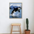 thumbnail image 4 of JRXY Killer Whale Orca Wall Art Decor Poster Canvas Painting Pair Leaping Blue Ocean Theme Living Room Bedroom Office Gift 16x20, 4 of 4