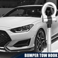 thumbnail image 2 of Tono de plata de aleación de alupara Minio redondo delantero trasero parachoques gancho de remolque tornillo para Hyundai Veloster 2012-2017, 2 of 6