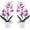 Purple, variant on Artificial Orchid Flowers, 2 Pieces Potted Fake Orchids with Plastic Vase for Table Centerpiece Home Decor Office Wedding Party Decoration