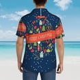 thumbnail image 4 of Kll Men'S Hawaiian Shirt Short Sleeve Button Down Beach Shirts-Merry Christmas 1, 4 of 7