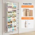 thumbnail image 2 of LazySpin Over the Door Organizer 6 Tiers, Clear Window Behind Door Storage of 12 Compartments, Over the Door Storage, Door Hanging Organizer for Closet, Diaper Organizer, Off-White, 2 of 8