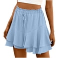 thumbnail image 2 of Women's Flowy Boho Ruffle Tiered Butterfly Skorts - High Waist Mini Skirt Casual Shorts with Comfortable Fit for Summer, Limited Time Off, 2 of 6